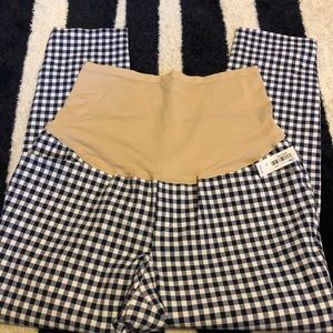 NWT Gingham Maternity Pixie Pant